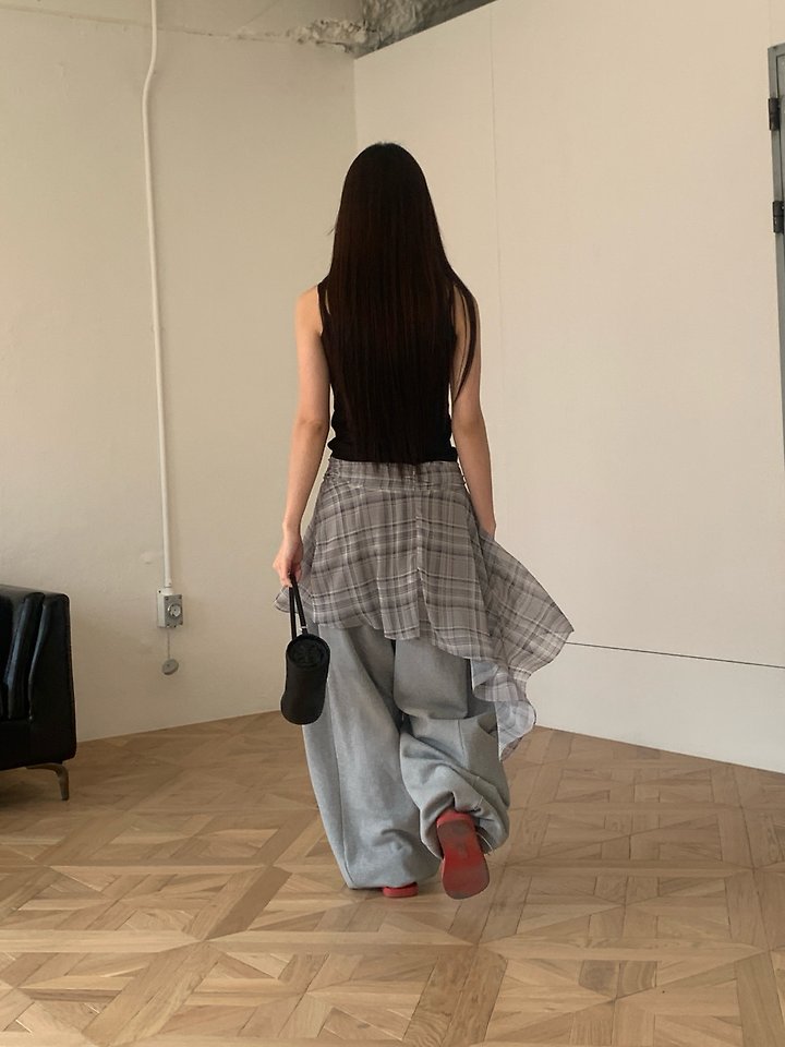 Logarden - Korean Women Fashion - #momslook - Check Wrap Skirt - 6