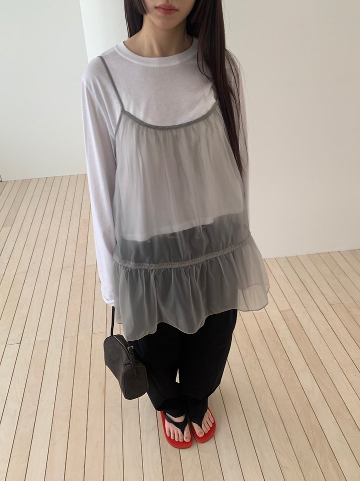 Logarden - Korean Women Fashion - #momslook - Lace Shirring Blouse - 2