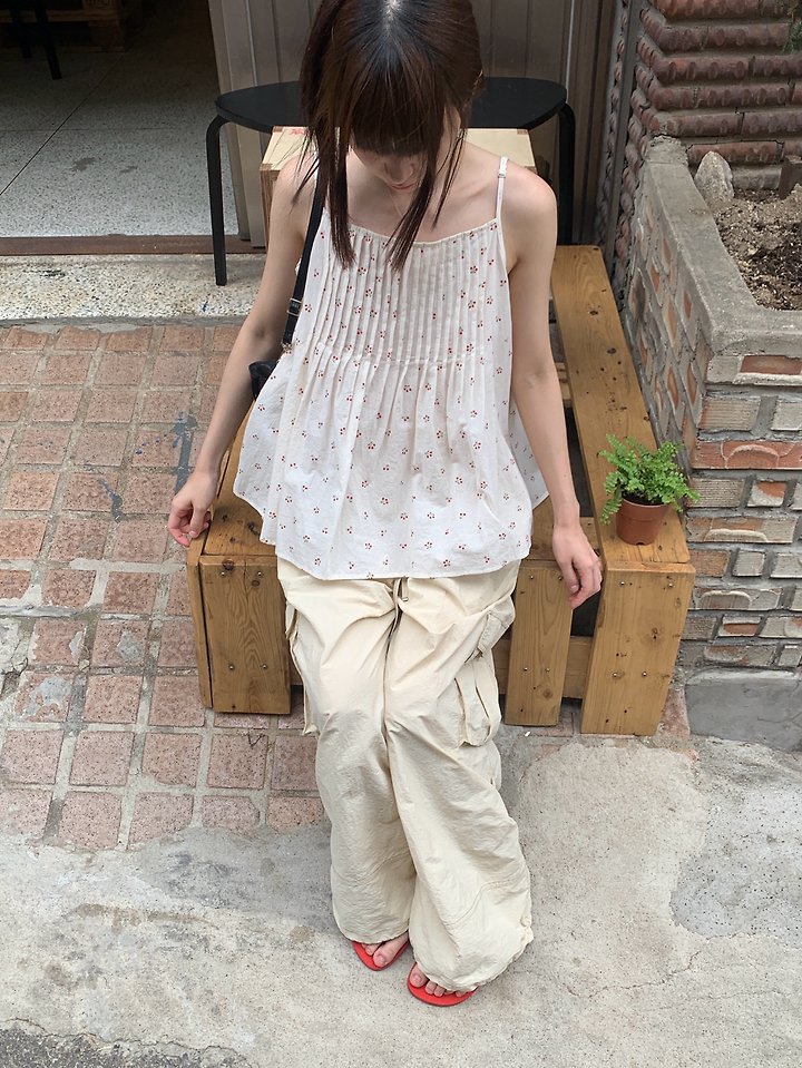 Logarden - Korean Women Fashion - #pursuepretty - Cherry Pintuck Top - 11