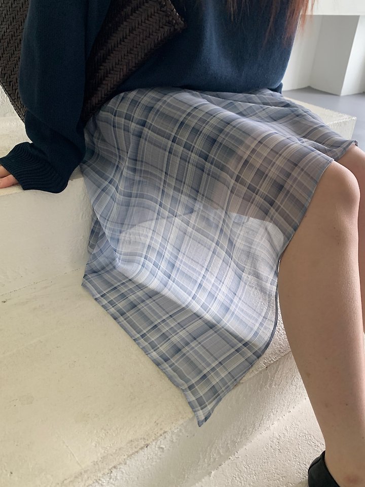 Logarden - Korean Women Fashion - #pursuepretty - Check Wrap Skirt - 11