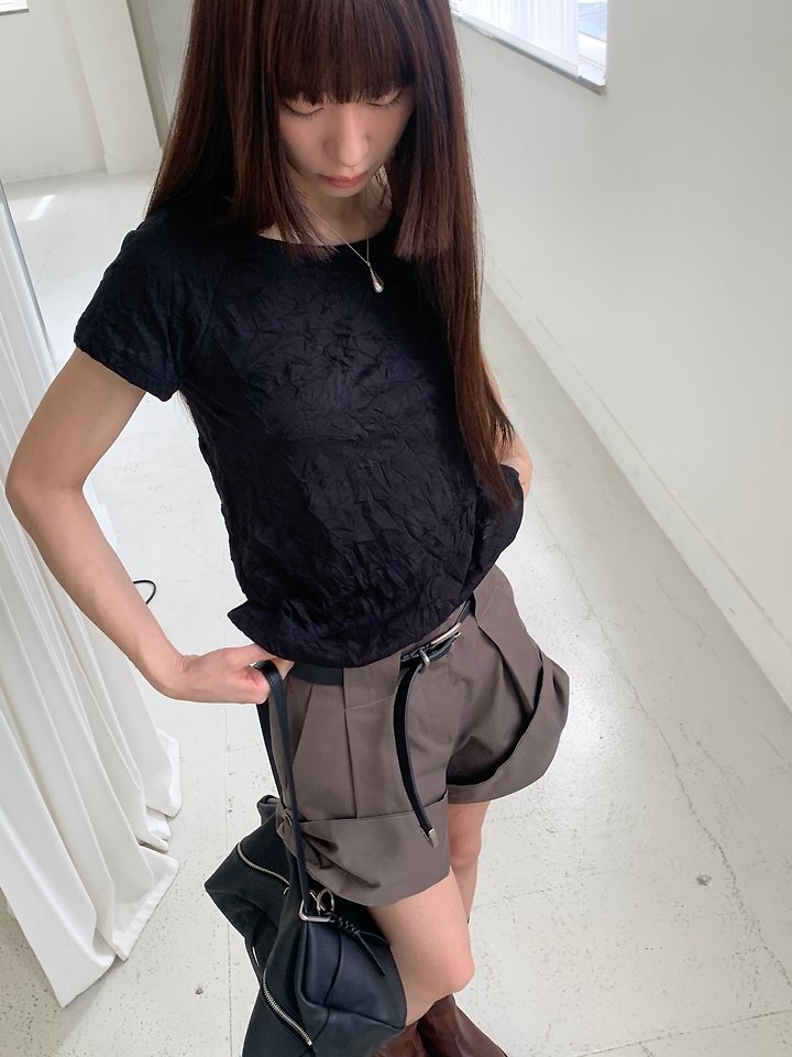 Logarden - Korean Women Fashion - #restrostyle - Crease Tee - 6