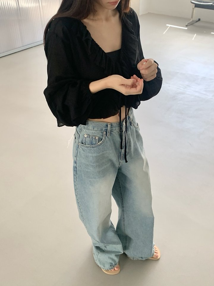 Logarden - Korean Women Fashion - #pursuepretty - Frill Embroidery Blouse - 4