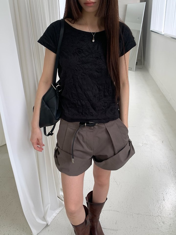 Logarden - Korean Women Fashion - #romanticstyle - Crease Tee - 7