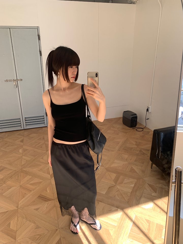 Logarden - Korean Women Fashion - #thatsdarling - Slip Knit Sleeveless Top - 6