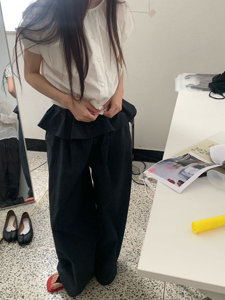 Logarden - Korean Women Fashion - #vintageinspired - Ruffle Wide Pants - 10