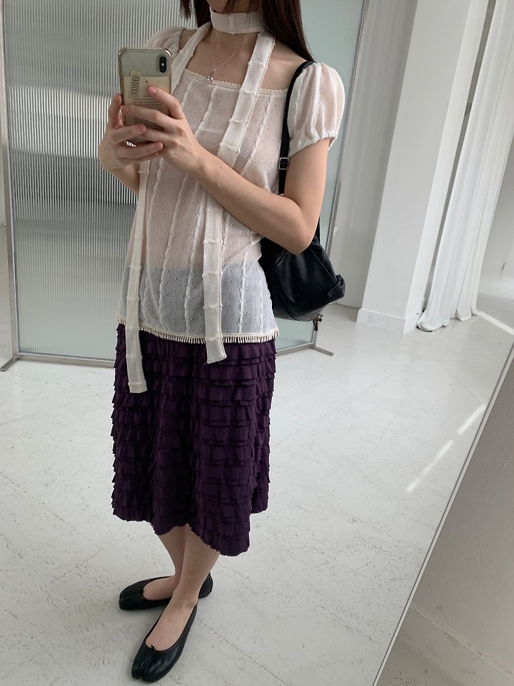 Logarden - Korean Women Fashion - #womensfashion - Anne Muffler Top - 10