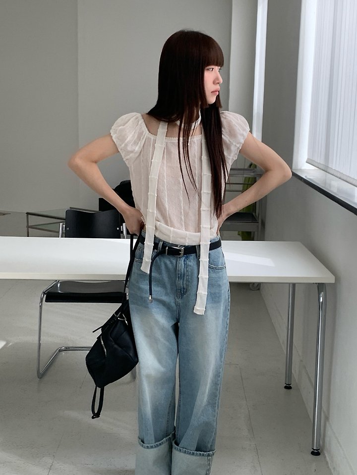 Logarden - Korean Women Fashion - #womensfashion - Anne Muffler Top - 12
