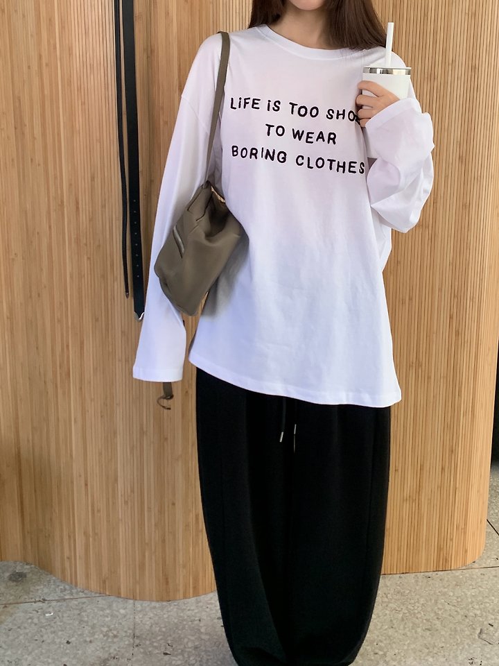Logarden - Korean Women Fashion - #womensfashion - Sewing Embroidery Tee - 3