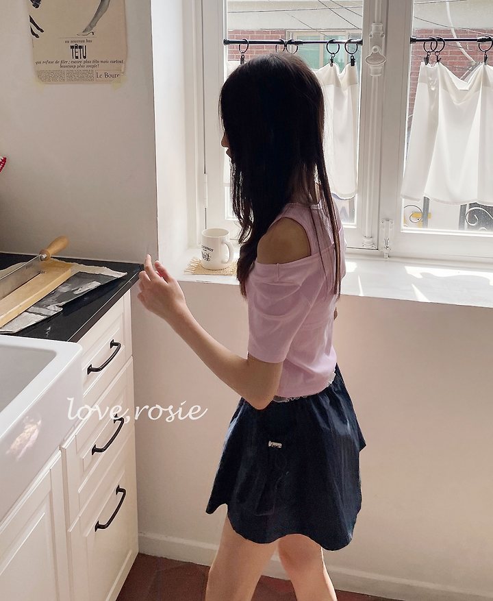 Love Rosie - Korean Children Fashion - #Kfashion4kids - Front Ribbon Layered Slim Tee - 8