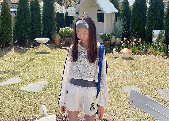 Love Rosie - Korean Children Fashion - #childofig - Knit Lace Hood Tape Tee - 2