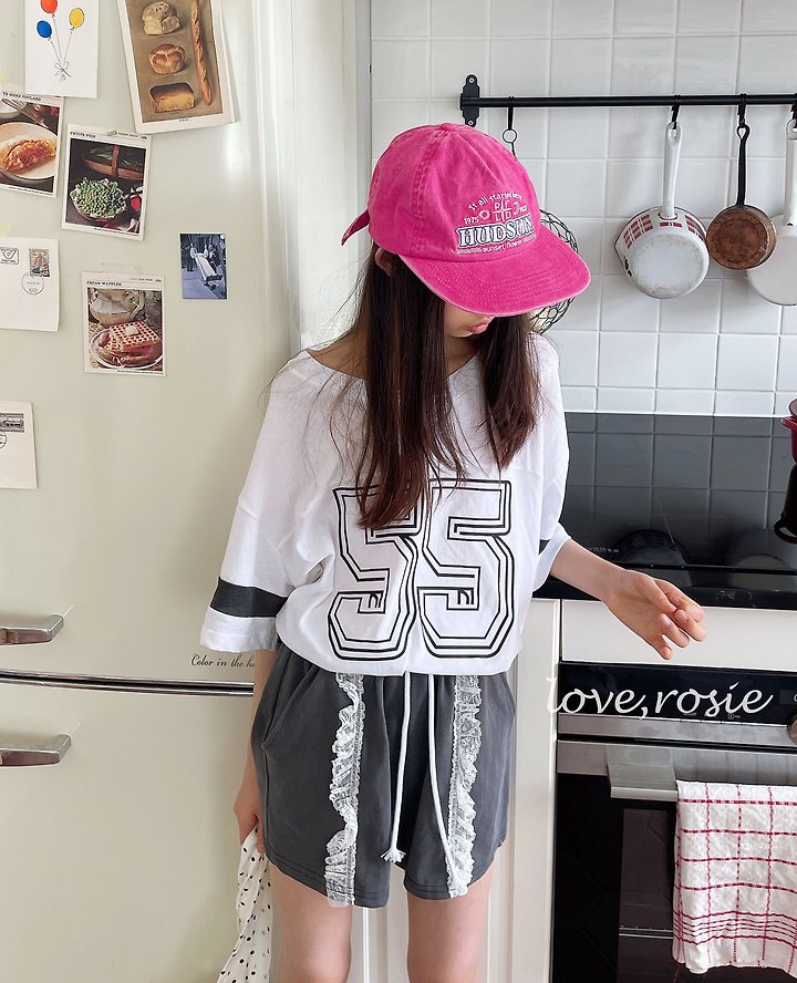 Love Rosie - Korean Children Fashion - #designkidswear - Number V-Neck Boxy Tee - 3
