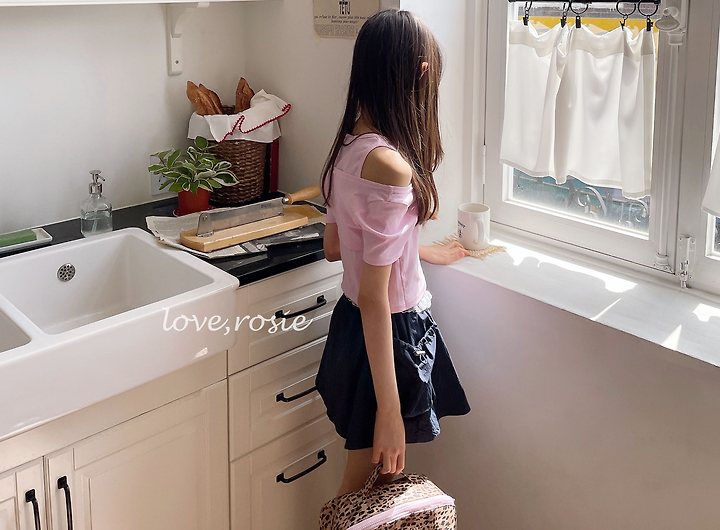 Love Rosie - Korean Children Fashion - #discoveringself - Front Ribbon Layered Slim Tee - 3