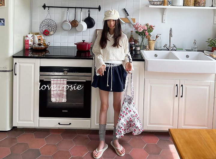 Love Rosie - Korean Children Fashion - #kidsshorts - Knit Lace Hood Tape Tee - 7