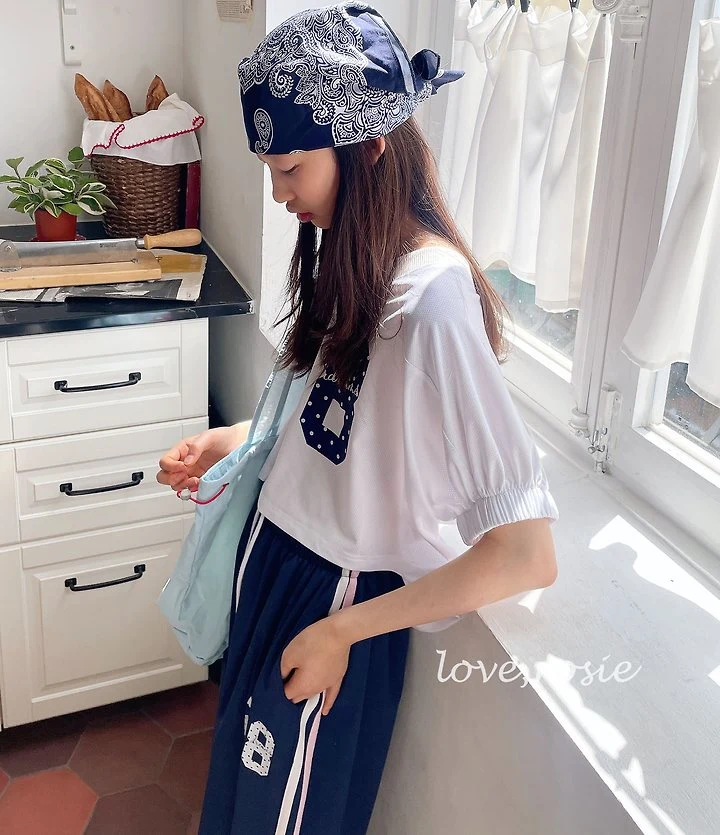 Love Rosie - Korean Children Fashion - #kidsshorts - Mesh Puff Crop Tee - 6