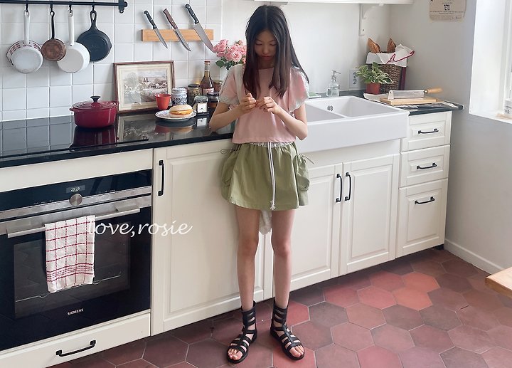 Love Rosie - Korean Children Fashion - #kidsstore - Shoulder Slit Lace Tee - 6