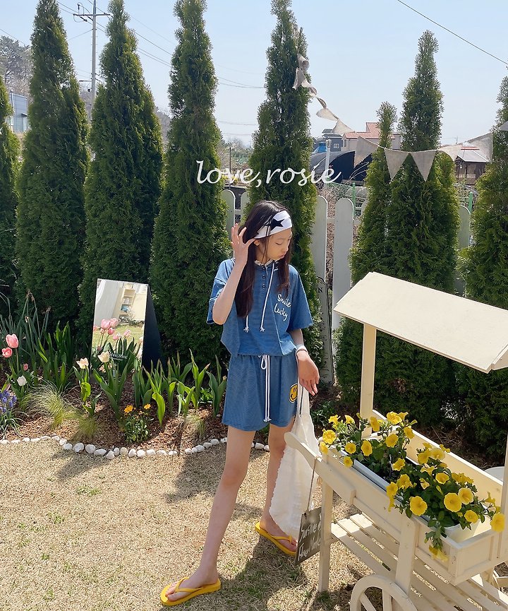 Love Rosie - Korean Children Fashion - #kidsshorts - ST Hoodie Set - 4