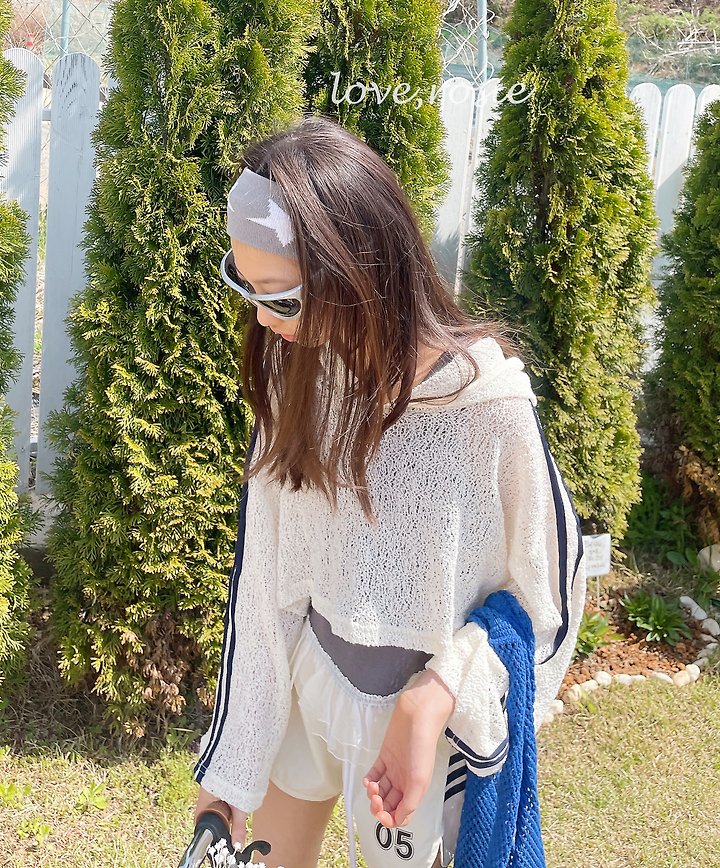 Love Rosie - Korean Children Fashion - #kidzfashiontrend - Knit Lace Hood Tape Tee - 9