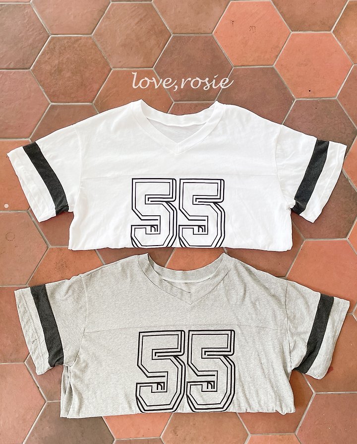 Love Rosie - Korean Children Fashion - #littlefashionista - Number V-Neck Boxy Tee - 10