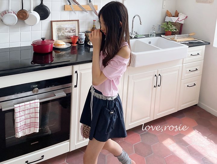 Love Rosie - Korean Children Fashion - #littlefashionista - Front Ribbon Layered Slim Tee - 9