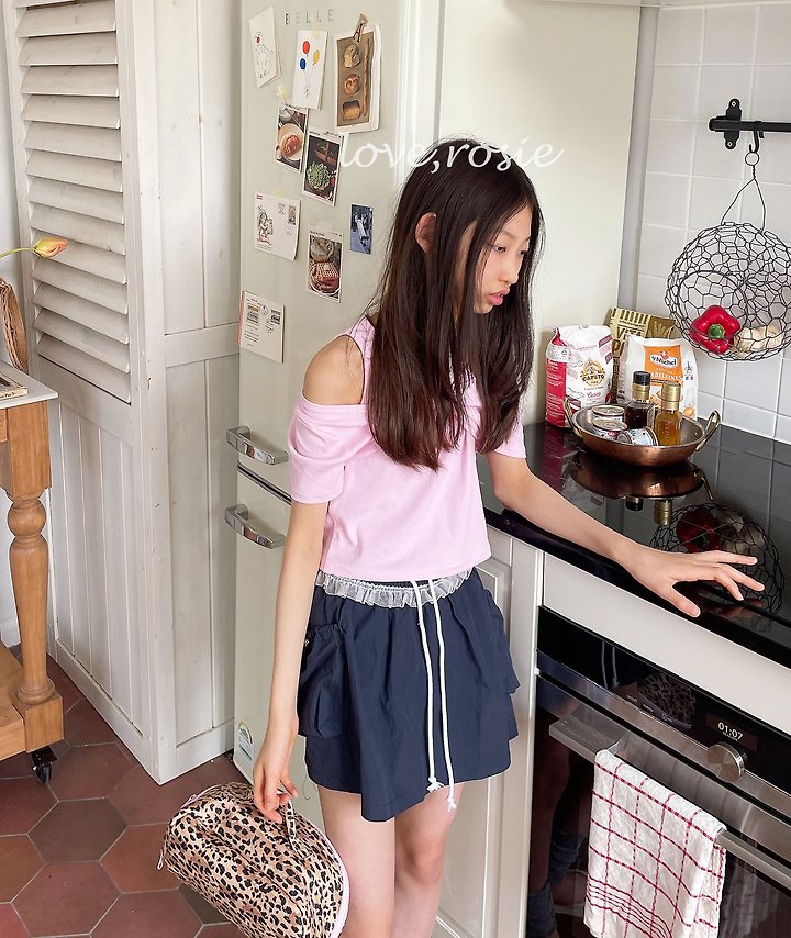 Love Rosie - Korean Children Fashion - #magicofchildhood - Front Ribbon Layered Slim Tee - 10