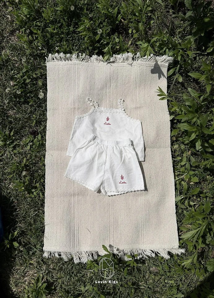 Lovin - Korean Baby Fashion - #babyboutique - Love Red Embroidery Top - 5