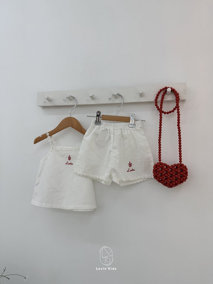 Lovin - Korean Baby Fashion - #babyfashion - Blanc Embroidery Shorts - 5