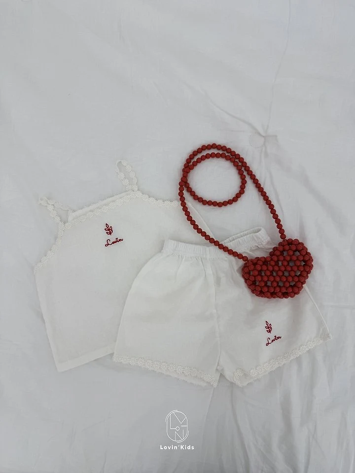 Lovin - Korean Baby Fashion - #babyfever - Love Red Embroidery Top - 9