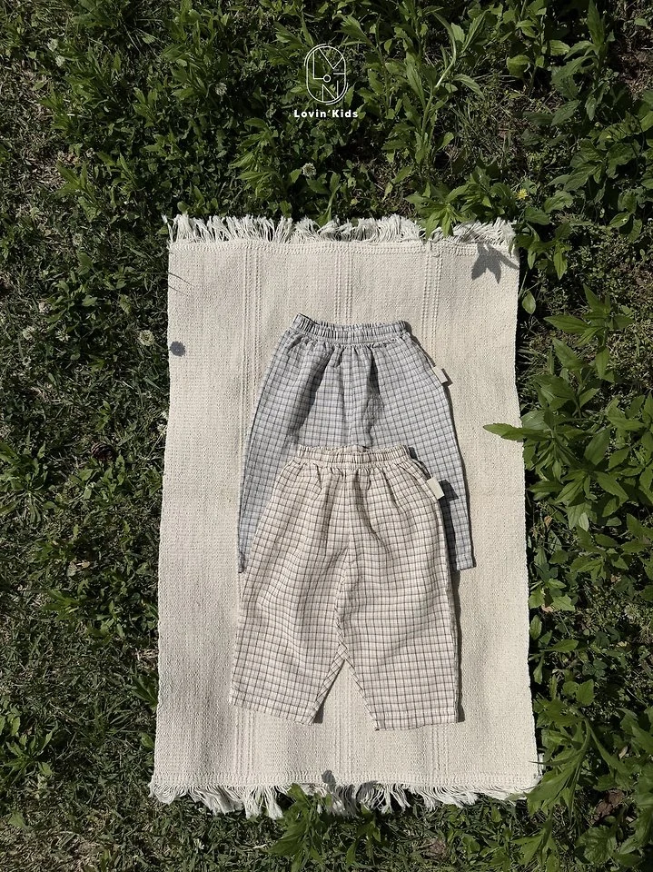Lovin - Korean Baby Fashion - #babyfever - Soft Check Pants
