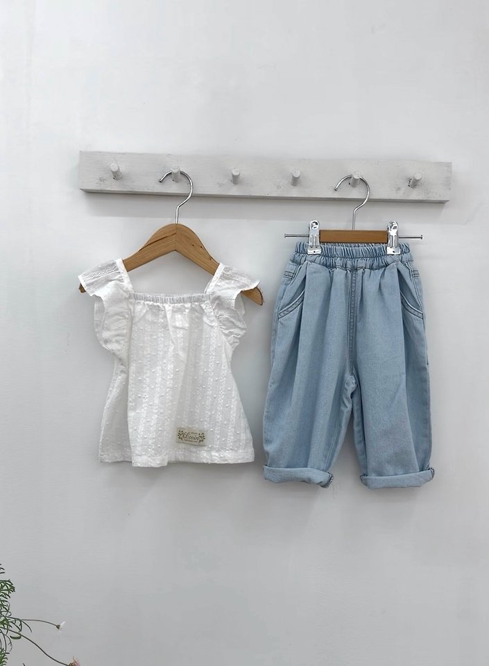 Lovin - Korean Baby Fashion - #babygirlfashion - Daisy Frill Top - 12