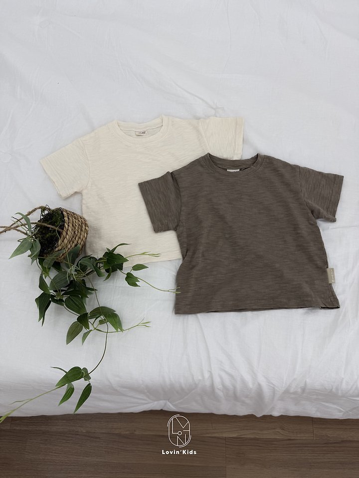Lovin - Korean Baby Fashion - #babylifestyle - Slub Basic Tee - 5