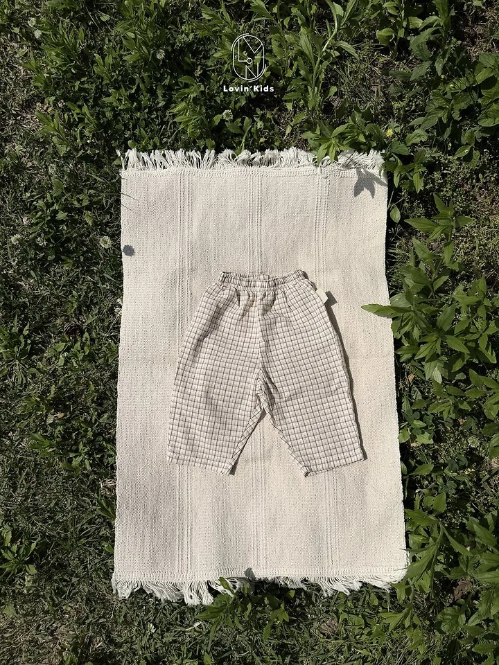 Lovin - Korean Baby Fashion - #babylifestyle - Soft Check Pants - 3