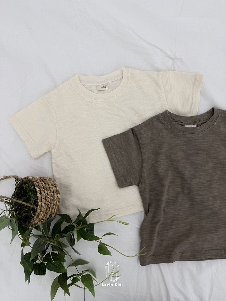 Lovin - Korean Baby Fashion - #babyoninstagram - Slub Basic Tee - 6