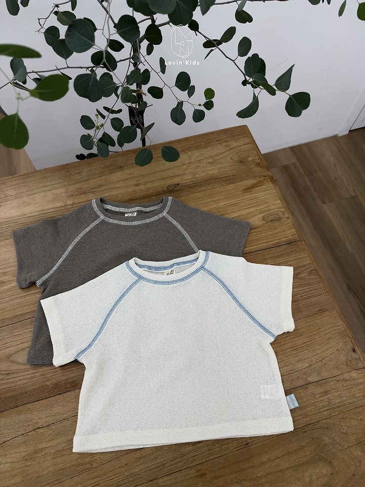 Lovin - Korean Baby Fashion - #babyoninstagram - Air Mesh Tee - 5