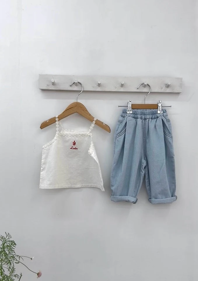 Lovin - Korean Baby Fashion - #babyoninstagram - Love Red Embroidery Top - 12