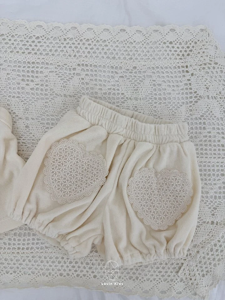 Lovin - Korean Baby Fashion - #babyoninstagram - Terry Heart Pants - 8