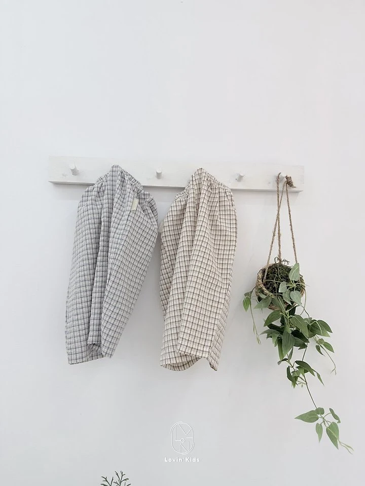 Lovin - Korean Baby Fashion - #babylifestyle - Soft Check Pants - 4