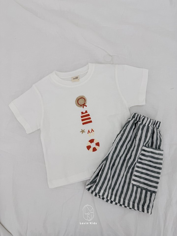 Lovin - Korean Baby Fashion - #babyootd - Vacance Tee - 5