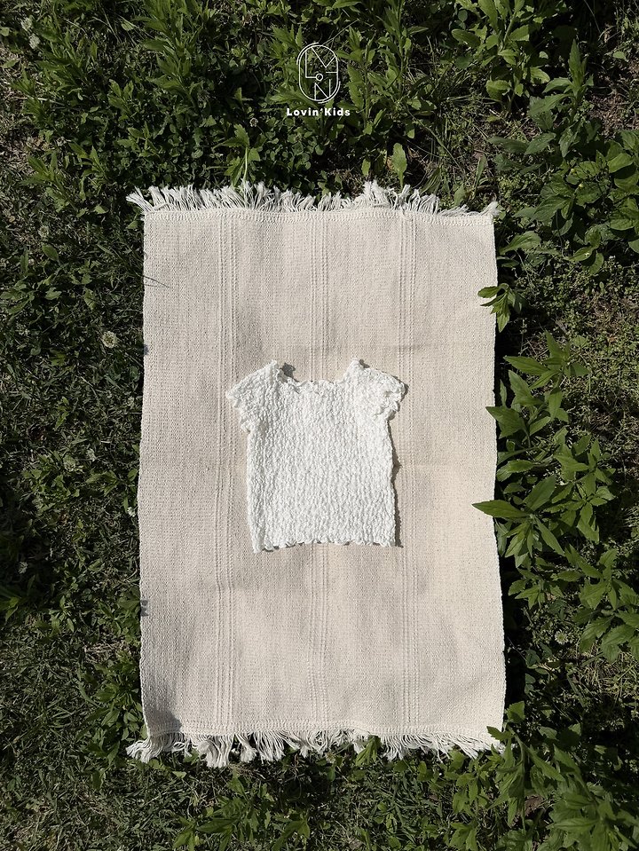 Lovin - Korean Baby Fashion - #babyootd - Bubble Lace Tee