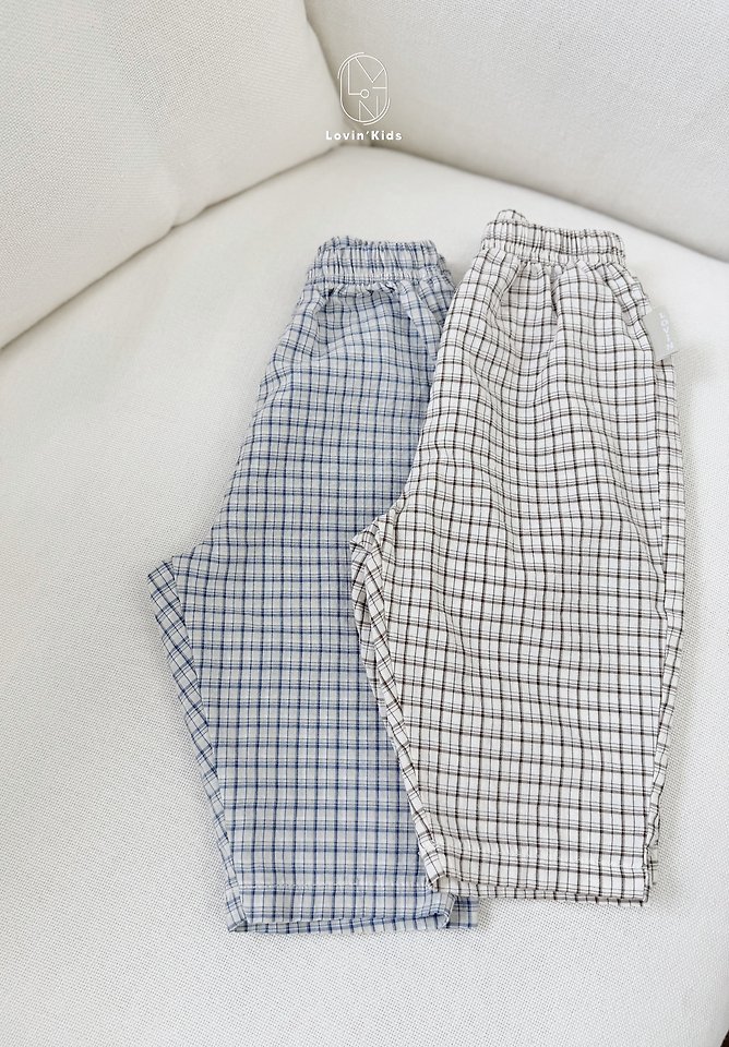 Lovin - Korean Baby Fashion - #babyootd - Soft Check Pants - 5