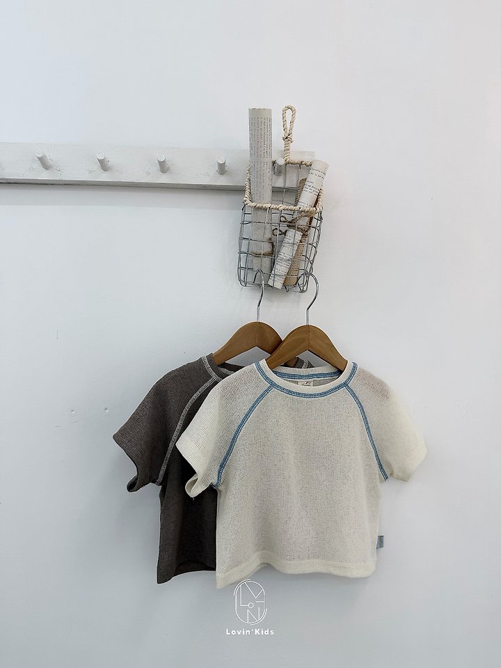 Lovin - Korean Baby Fashion - #babyoutfit - Air Mesh Tee - 8