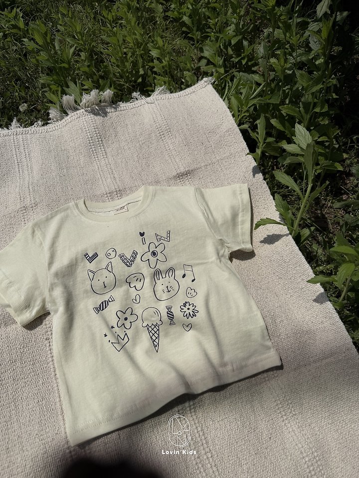 Lovin - Korean Baby Fashion - #babyootd - Sketch Tee - 4