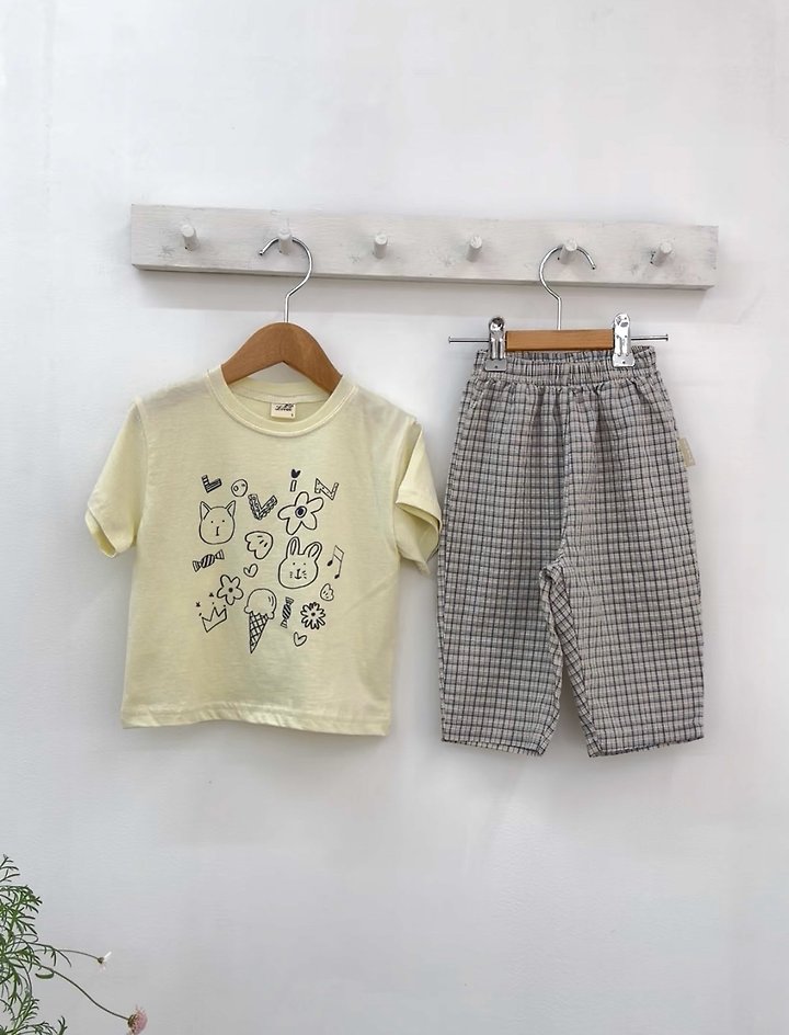 Lovin - Korean Baby Fashion - #babyoutfit - Sketch Tee - 5