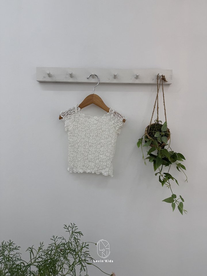 Lovin - Korean Baby Fashion - #babyoutfit - Bubble Lace Tee - 3