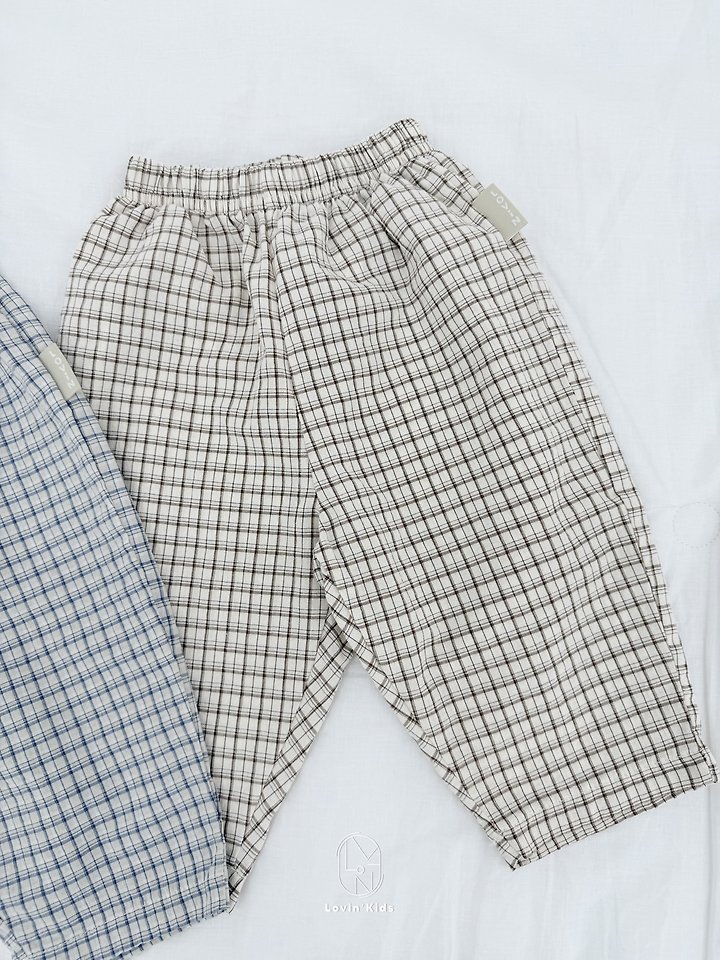 Lovin - Korean Baby Fashion - #babyoutfit - Soft Check Pants - 7
