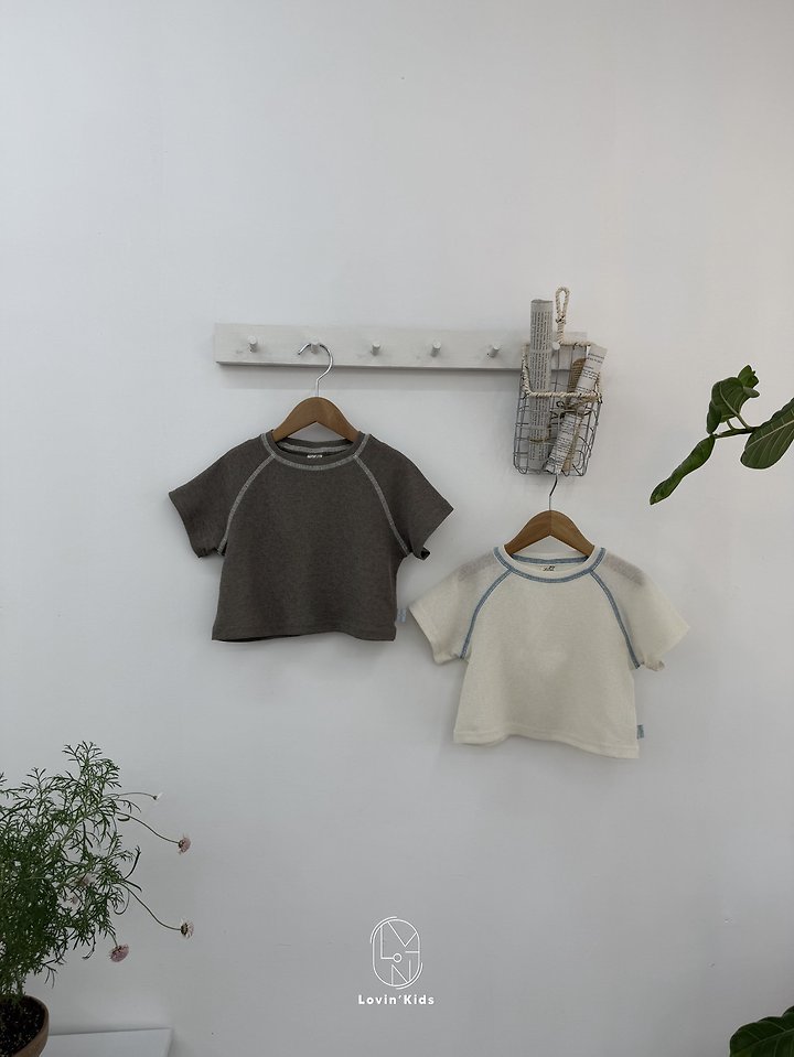 Lovin - Korean Baby Fashion - #onlinebabyboutique - Air Mesh Tee - 10