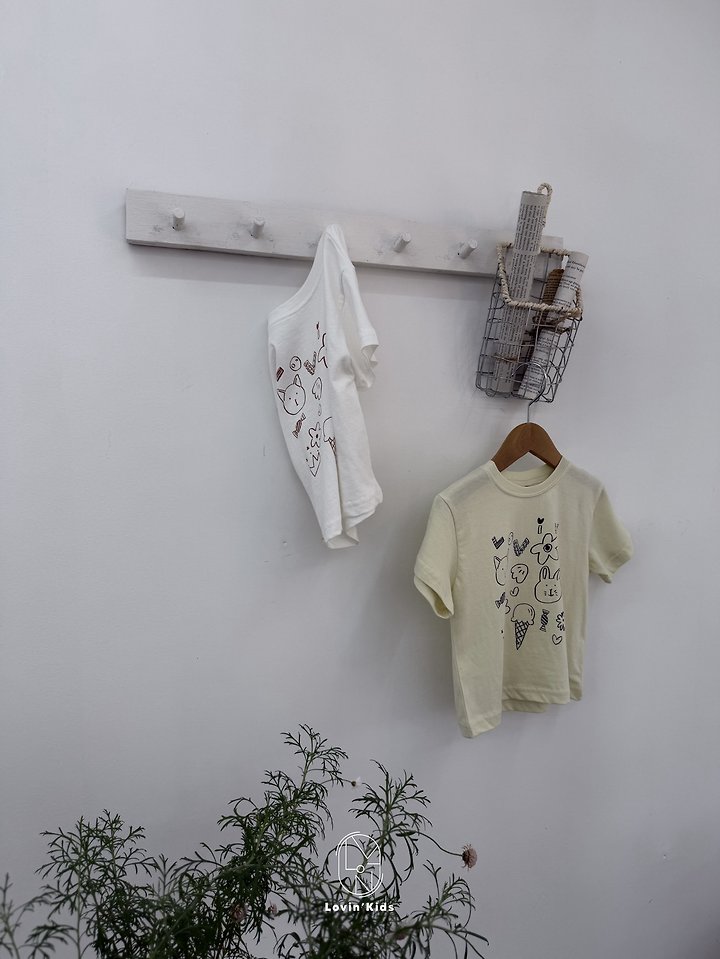 Lovin - Korean Baby Fashion - #onlinebabyshop - Sketch Tee - 8