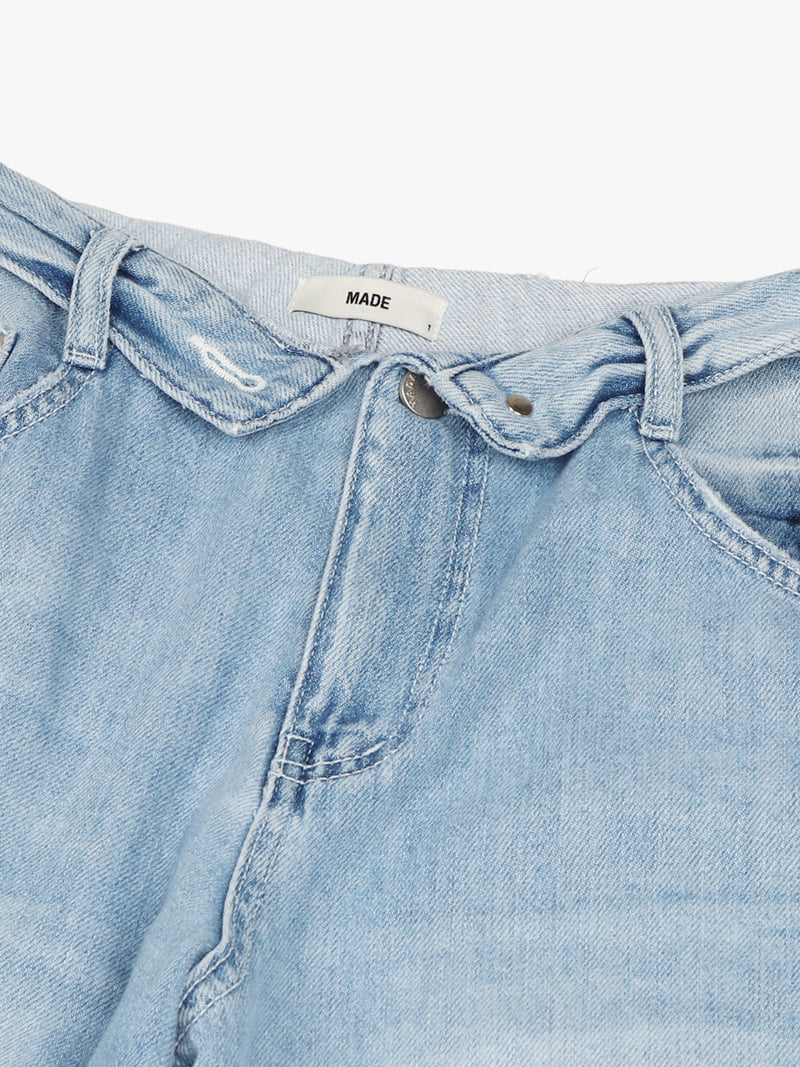 Made - Korean Women Fashion - #momslook - Folder To Denim Pants - 2
