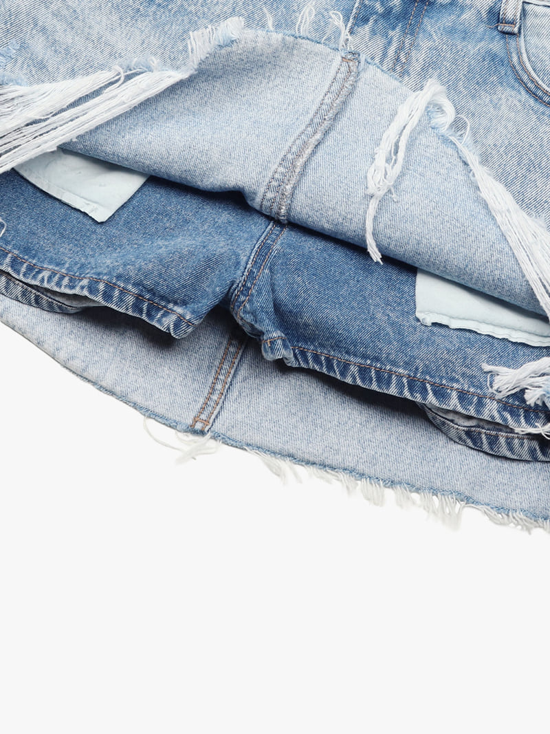 Made - Korean Women Fashion - #pursuepretty - Haze Denim Skirt - 6