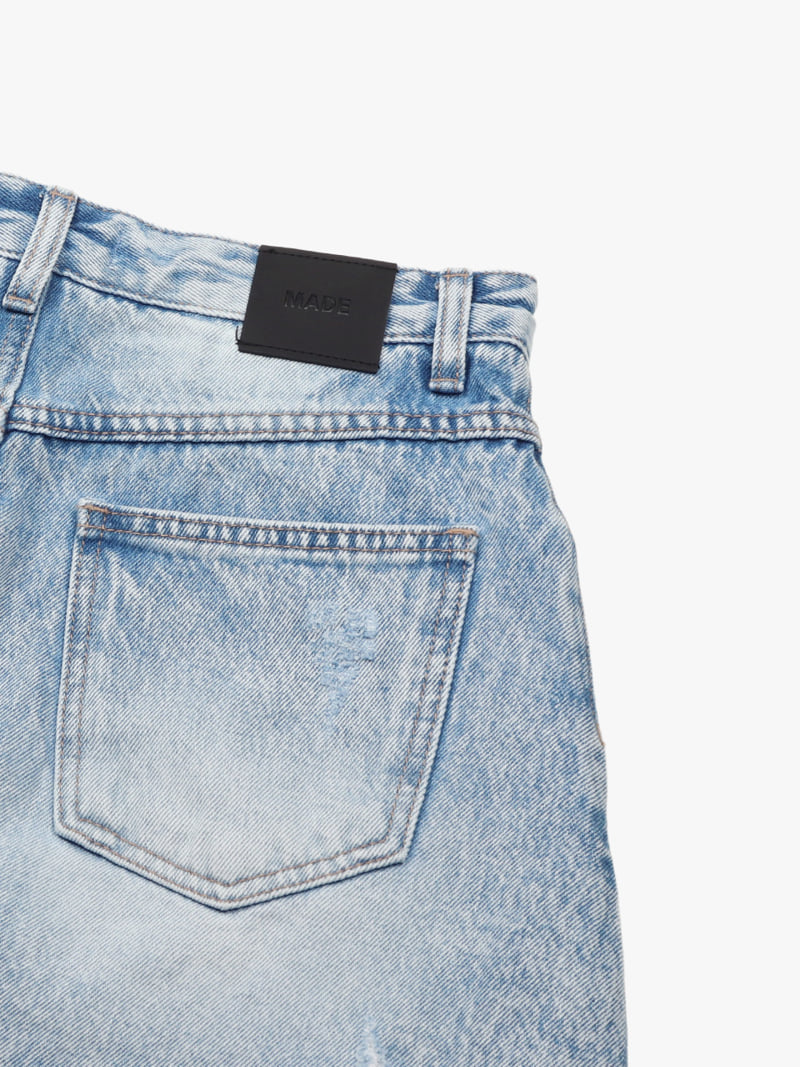 Made - Korean Women Fashion - #restrostyle - Haze Denim Skirt - 7