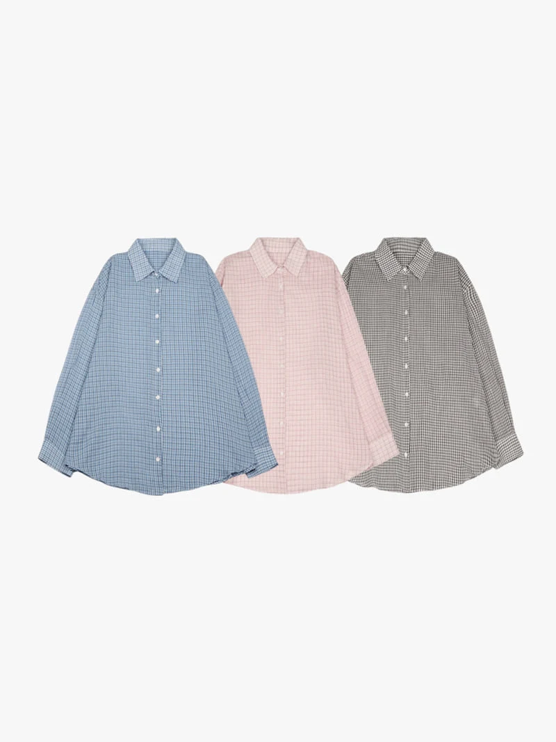 Made - Korean Women Fashion - #thatsdarling - Lil Check Shirts - 5